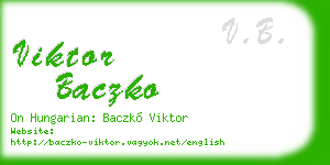 viktor baczko business card
